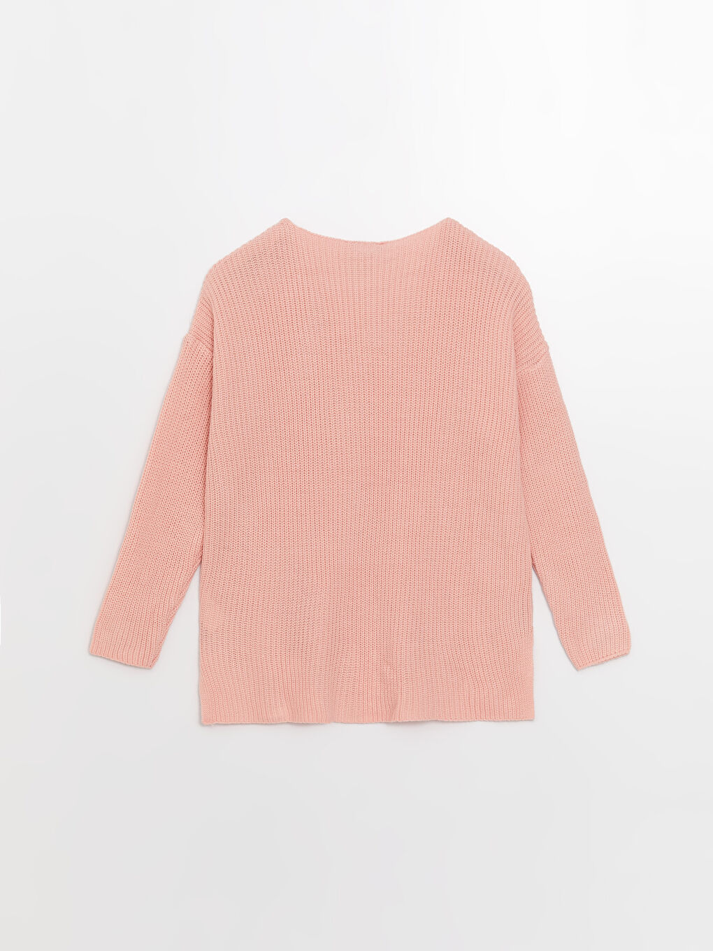 Свитер из трикотажа с V-образным вырезом, оверсайз, для женщин-12