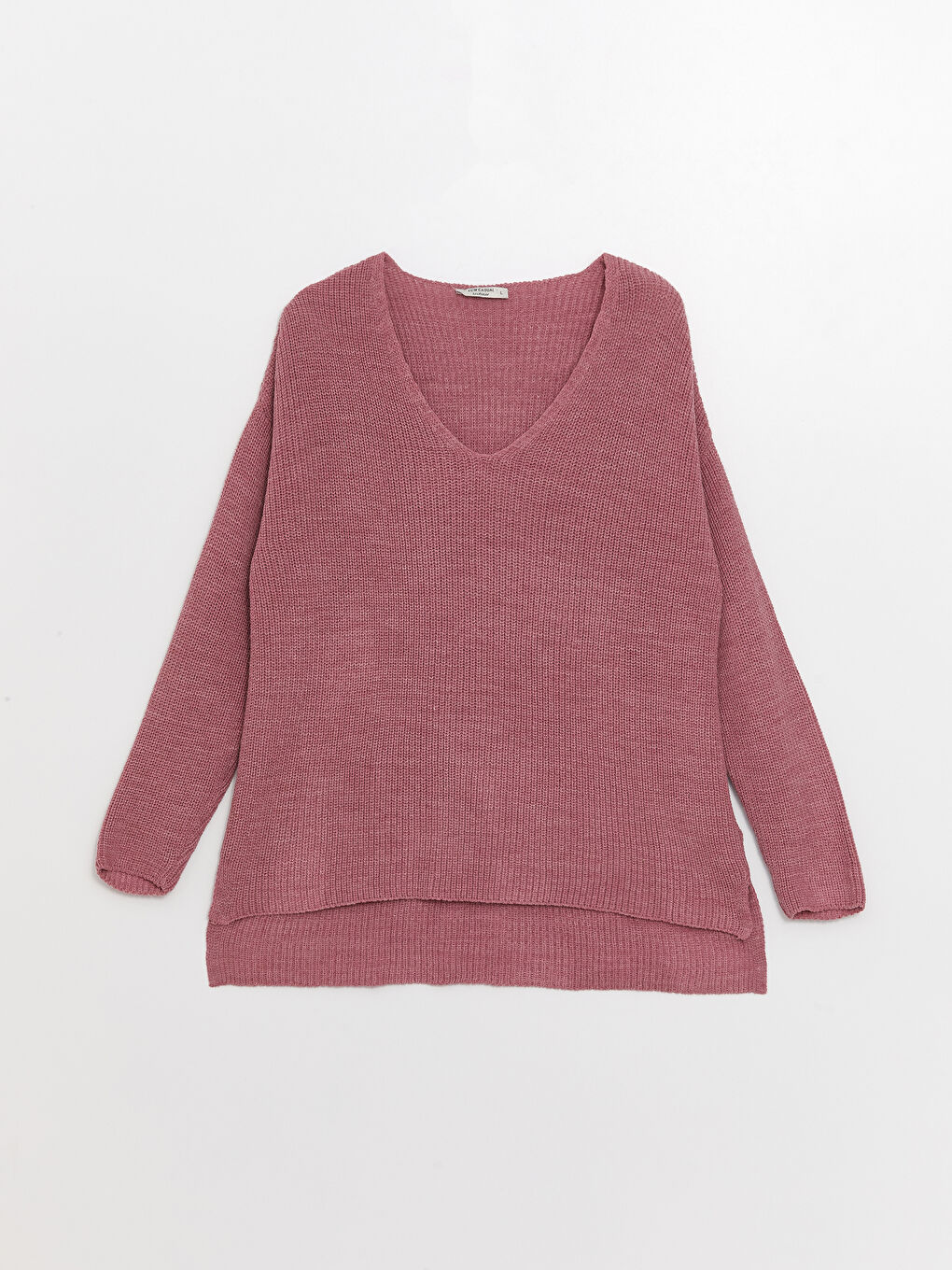 Свитер из трикотажа с V-образным вырезом, оверсайз, для женщин-11