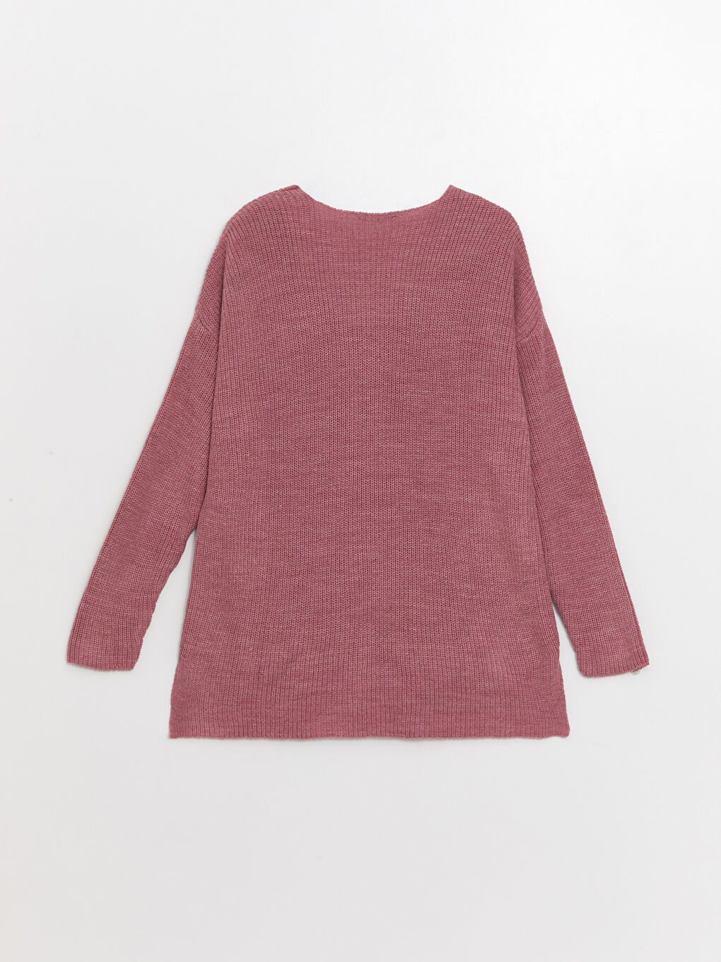 Свитер из трикотажа с V-образным вырезом, оверсайз, для женщин-13