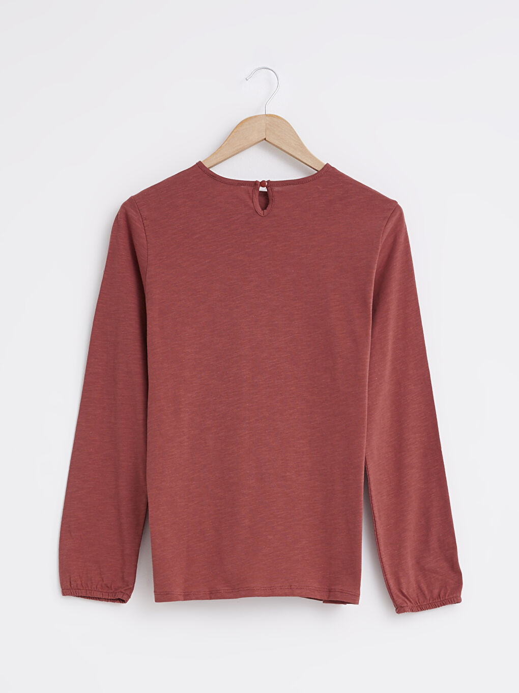 Crew Neck Long Sleeve Combed Cotton Women's Floral Printed T-Shirt-1