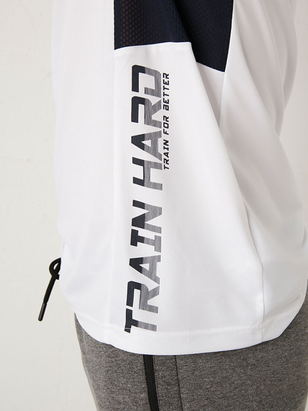 Beyaz Baskılı Bisiklet Yaka Erkek Kolsuz Tişört-7