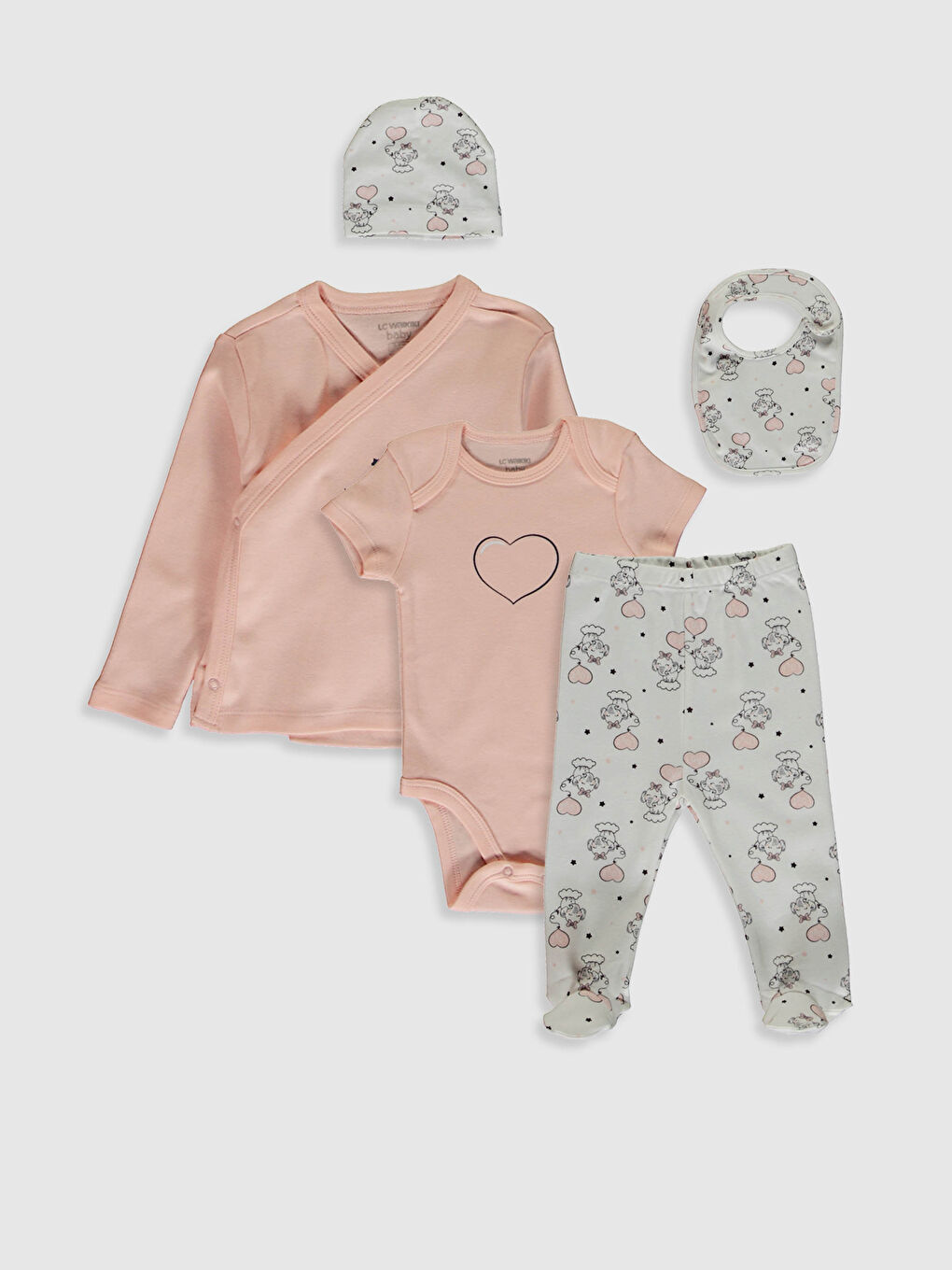 Pembe Kız Bebek Hastane Çıkış Seti