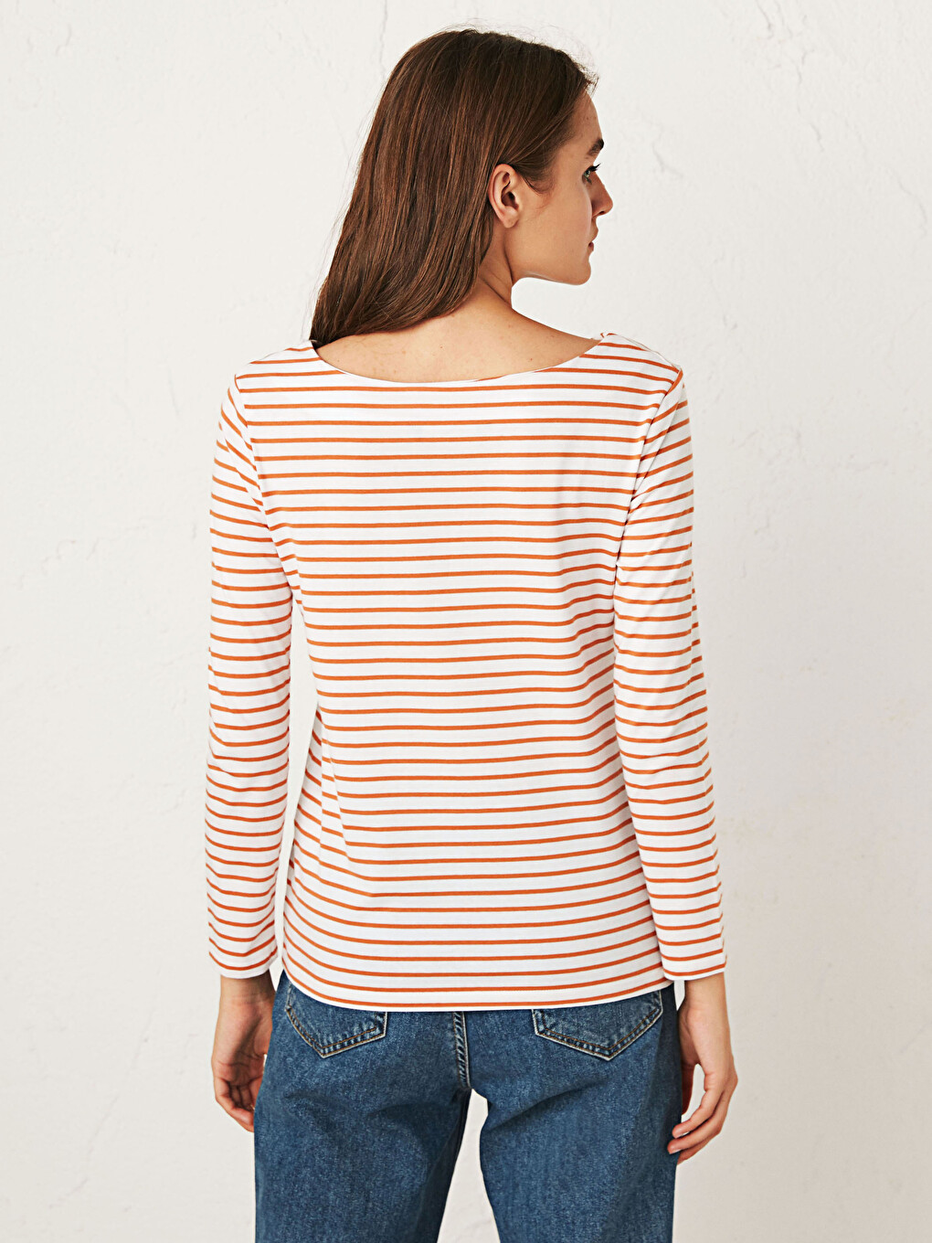 Gestreiftes Baumwoll-T-Shirt-4