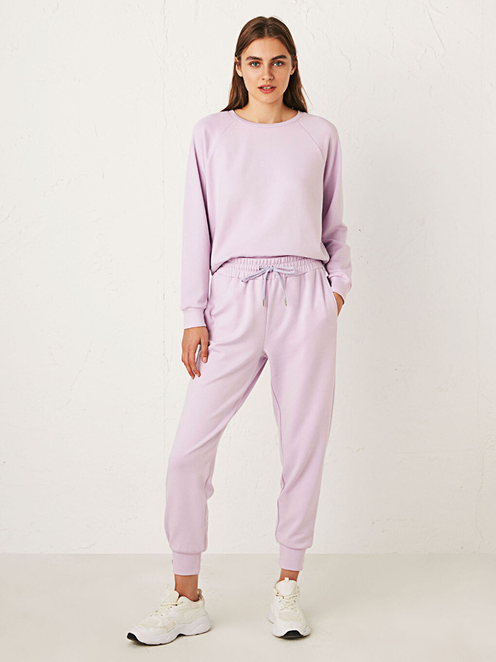 Φούτερ Παντελόνι Jogging με Ελαστική Μέση-1