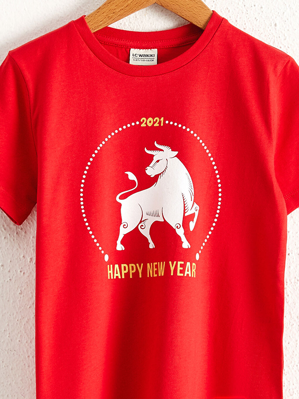 Boy's New Year Themed Cotton T-Shirt-2