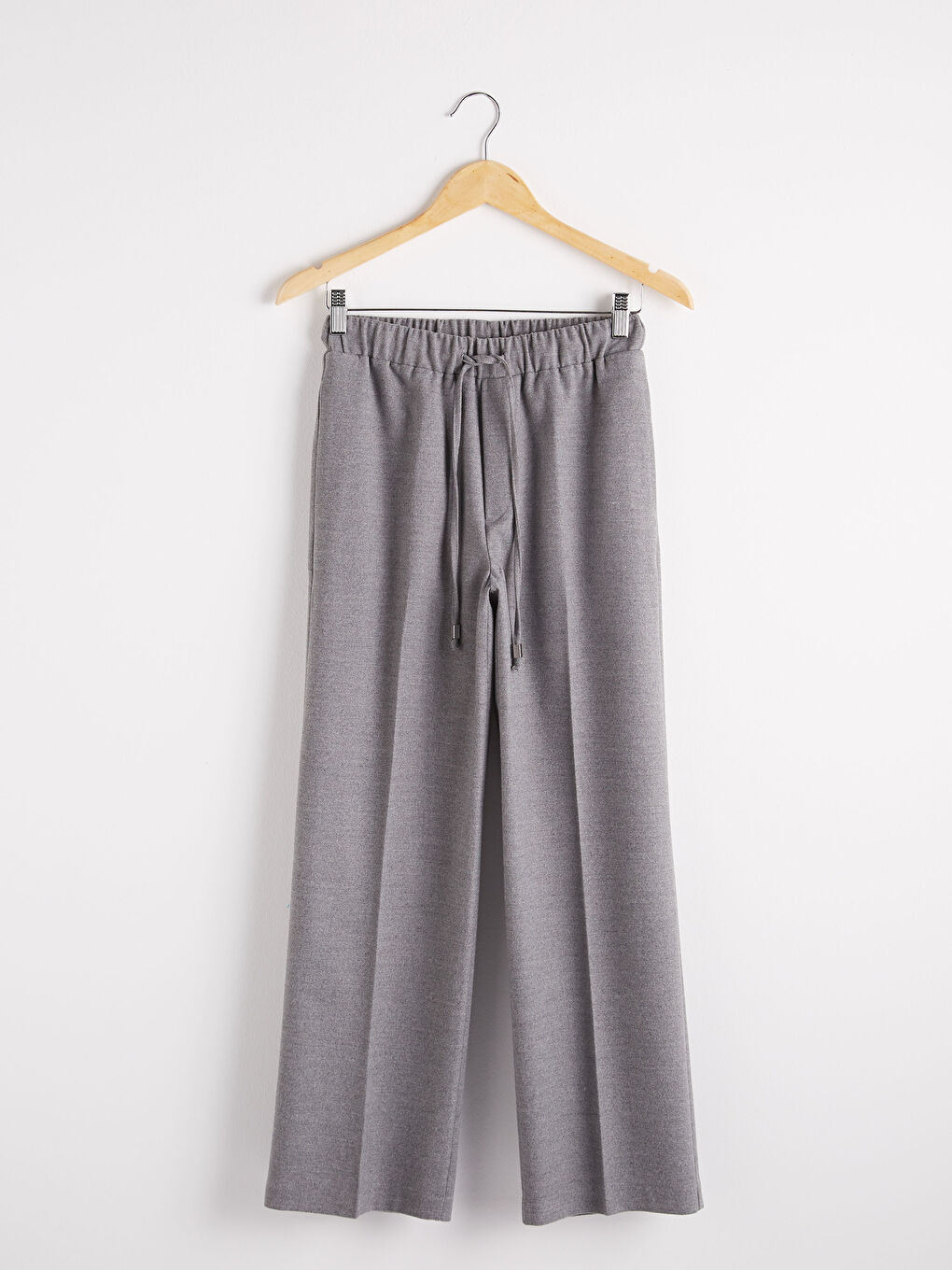 Elastic Waist Loose Fit Trousers-4