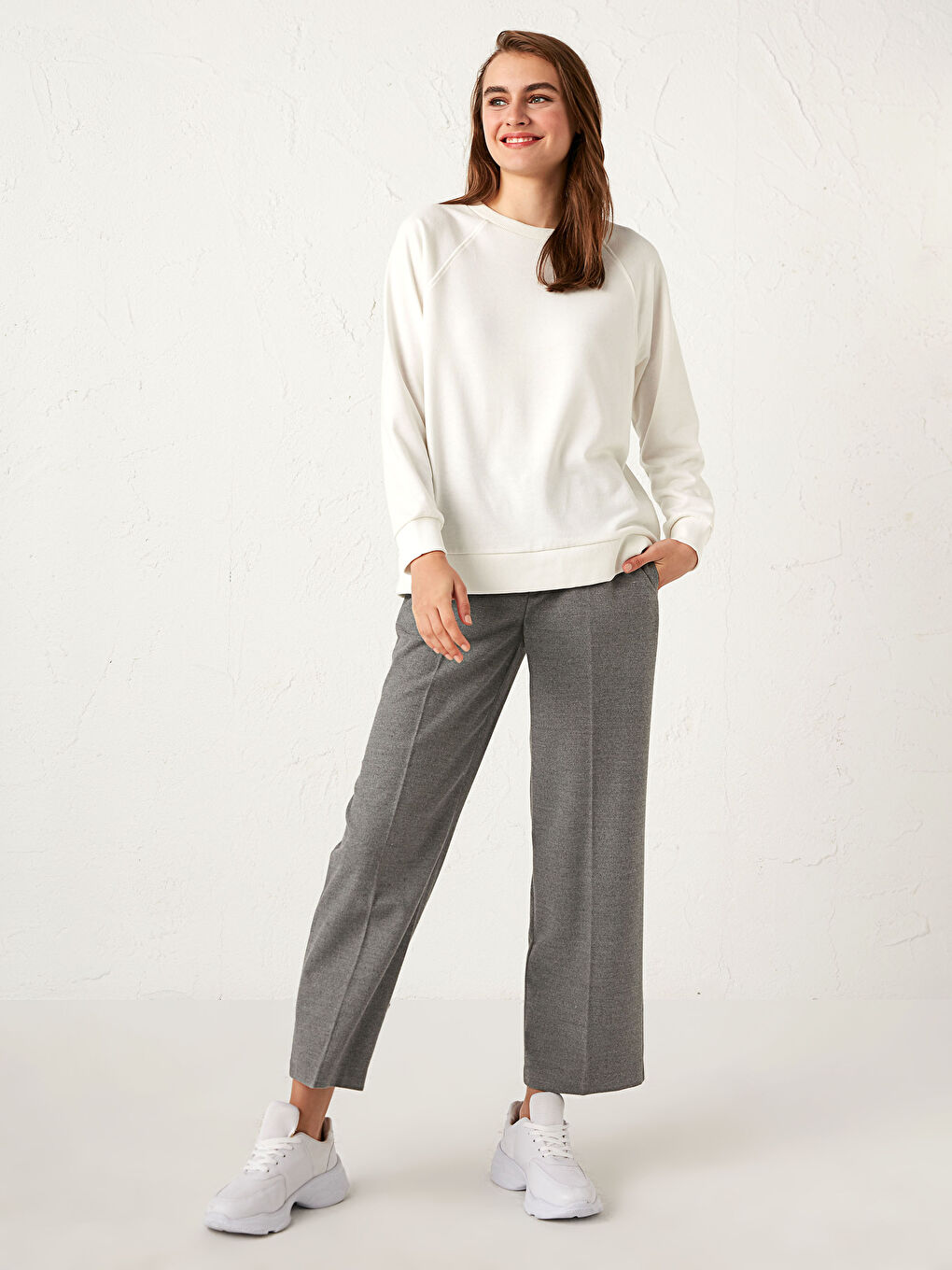 Elastic Waist Loose Fit Trousers