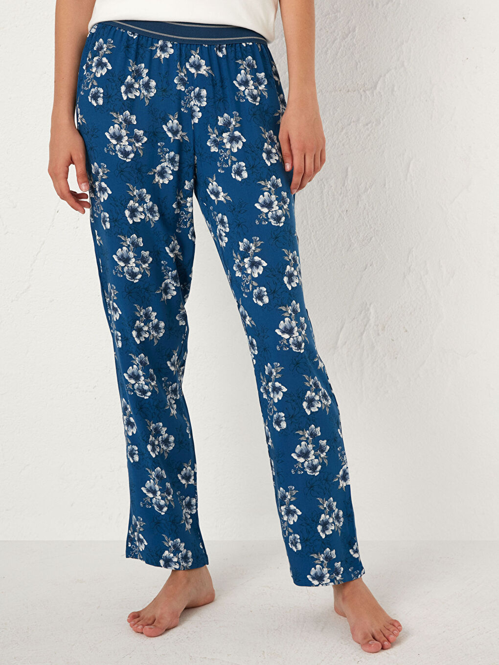 Bas de pyjama à motifs avec taille élastique-3