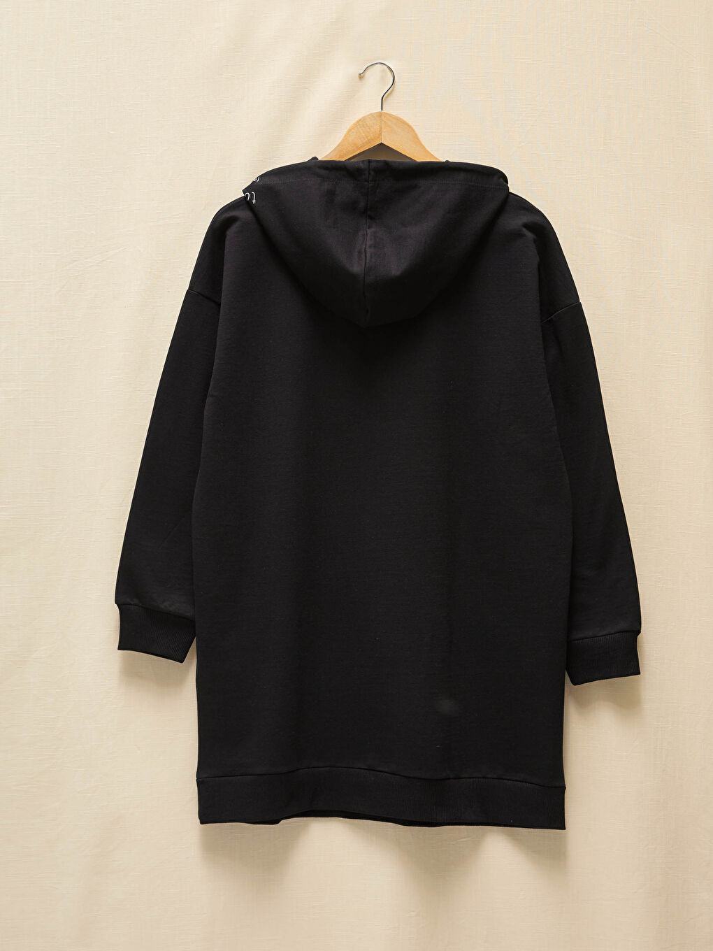 LCW Modest Slogan Printed Long Hoodie -0WFN04Z8-CVL