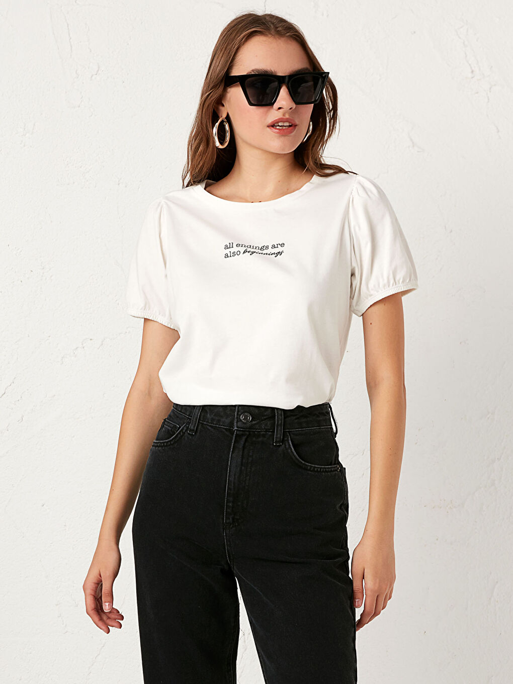 T-Shirt aus Baumwolle mit Buchstabenprint-7