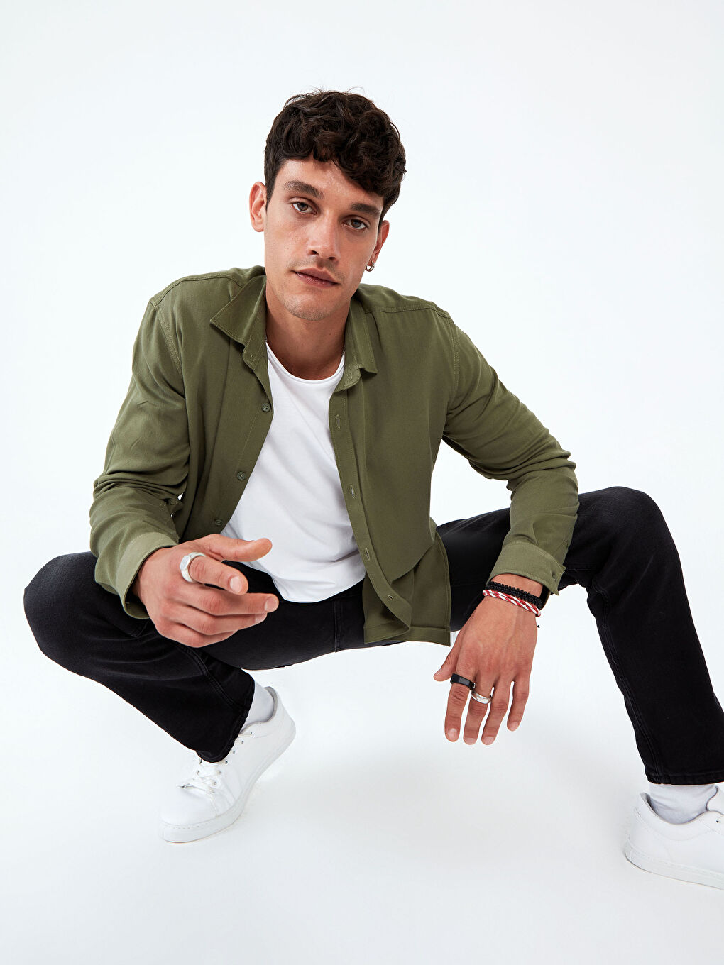 Chemise Gabardine Manches Longues Coupe Régulière-2