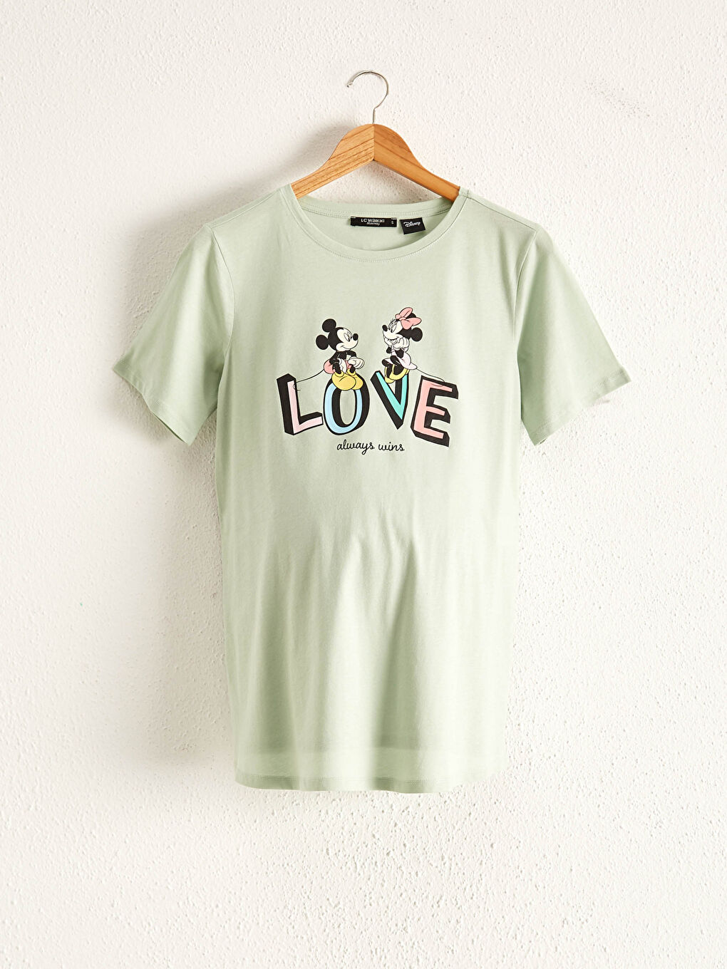 Yeşil Minnie Mouse Baskılı Hamile Tişört