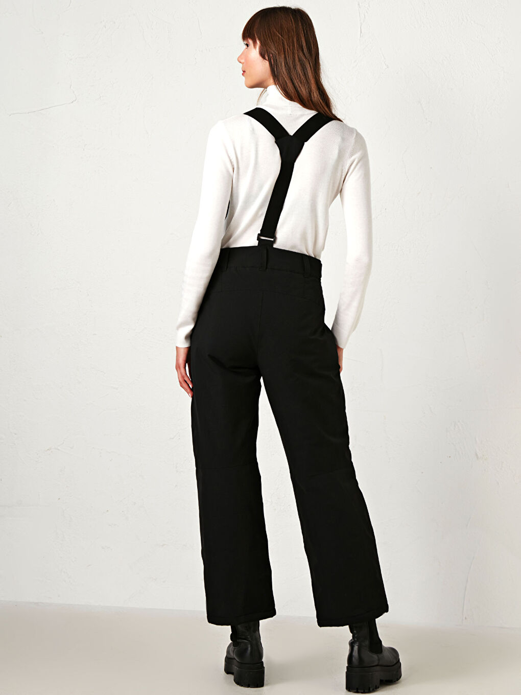 Siyah Standart Fit Kadın Kayak Pantolonu-15