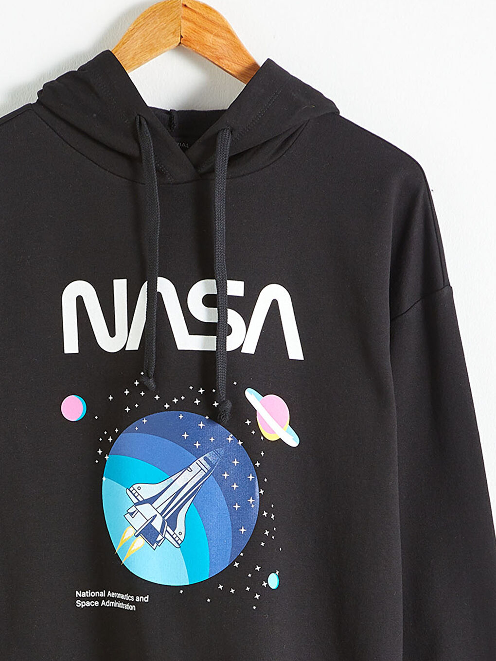Nasa Baskılı Kapüşonlu Sweatshirt-5