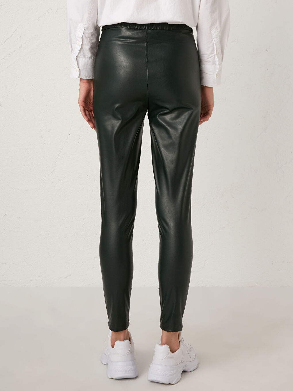 LCW Vision Damen Kunstleder-Leggings mit elastischem Bund -0WFP42Z8-QSS