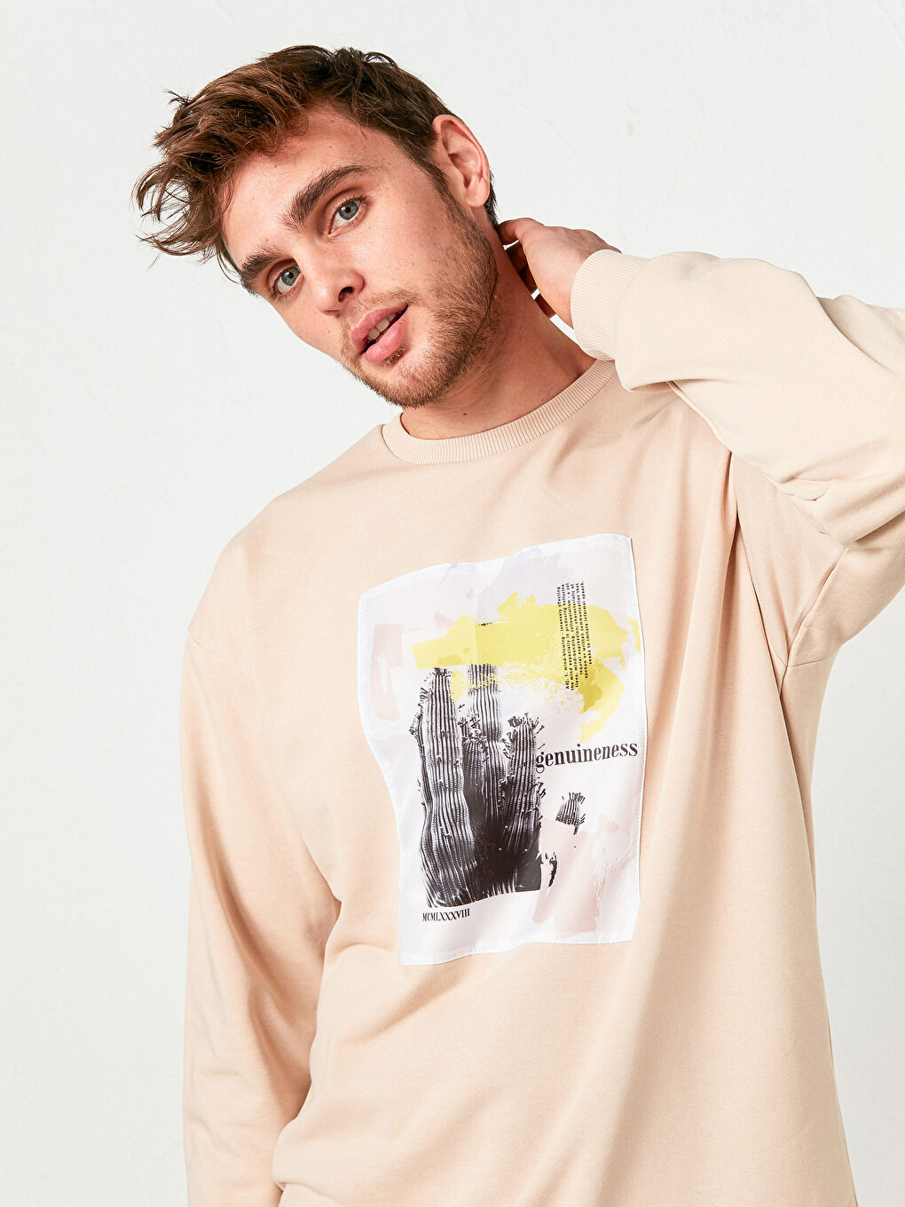 Sweat-shirt Épais Imprimé Col Rond