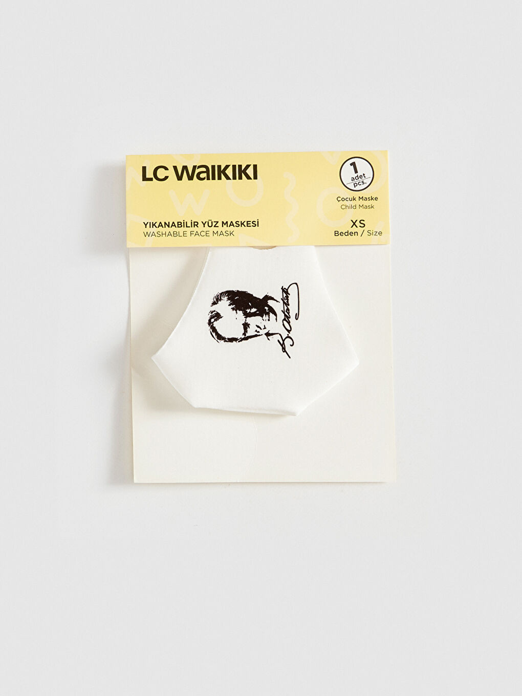 Bebek Atatürk İmzalı Yıkanabilir Yüz Maskesi-1