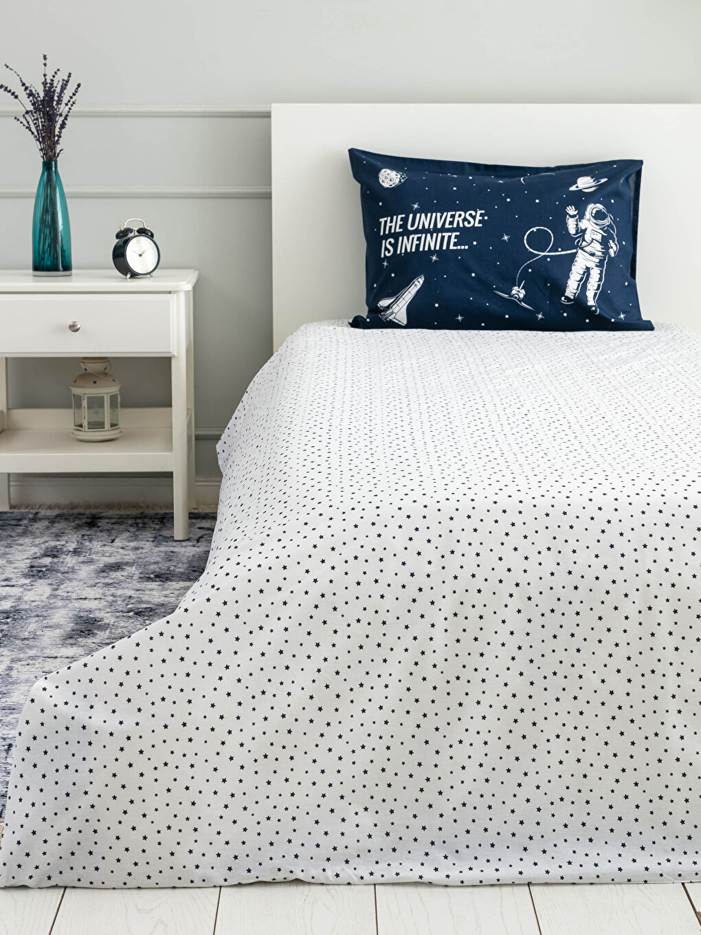 مجموعة أغطية لحاف للأطفال بنقشة الفضاء-1