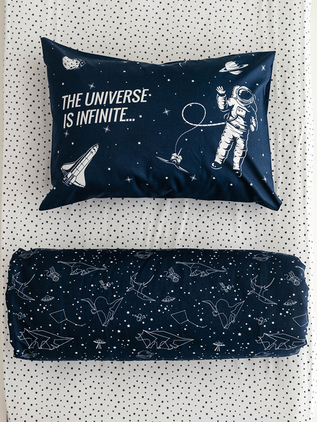 مجموعة أغطية لحاف للأطفال بنقشة الفضاء-2