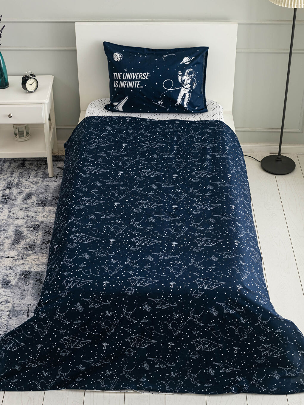 مجموعة أغطية لحاف للأطفال بنقشة الفضاء-3