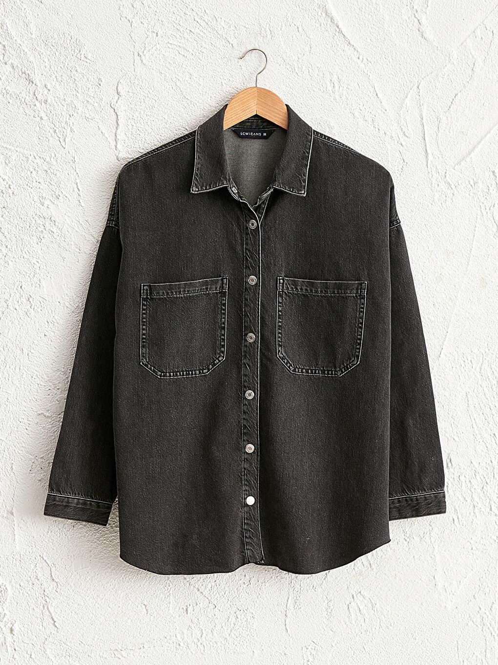 Cămașă din Denim cu Detaliu Buzunar -7