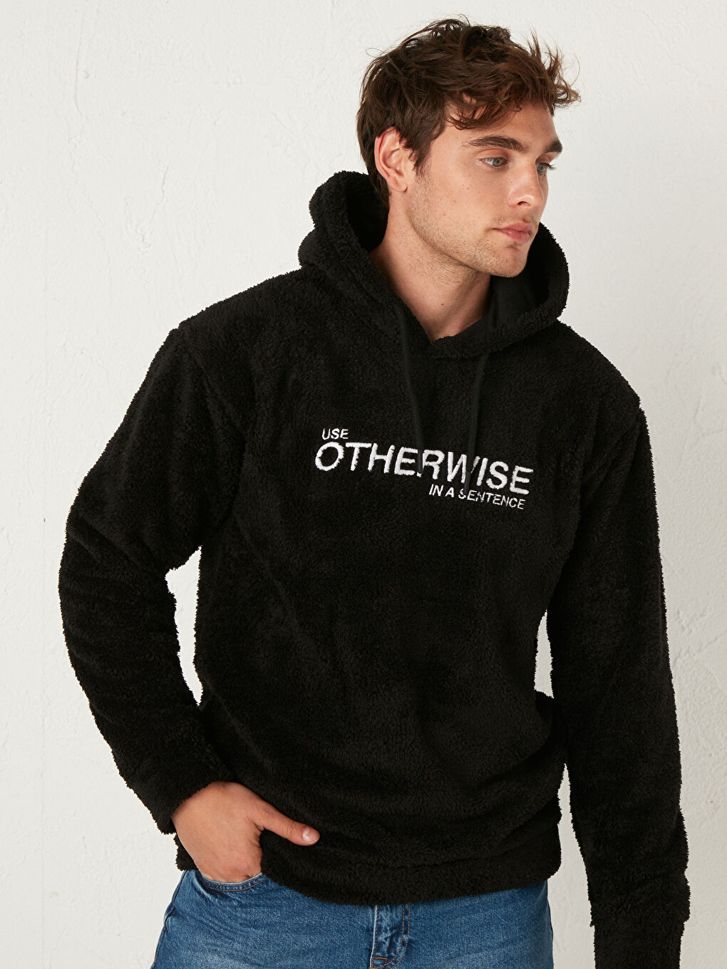 Товстий плюшевий худі з капюшоном-1