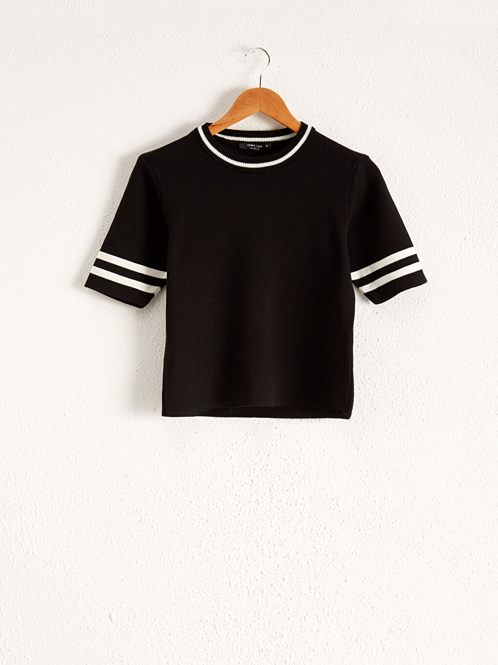 Pull-over en tricot à manches courtes-5