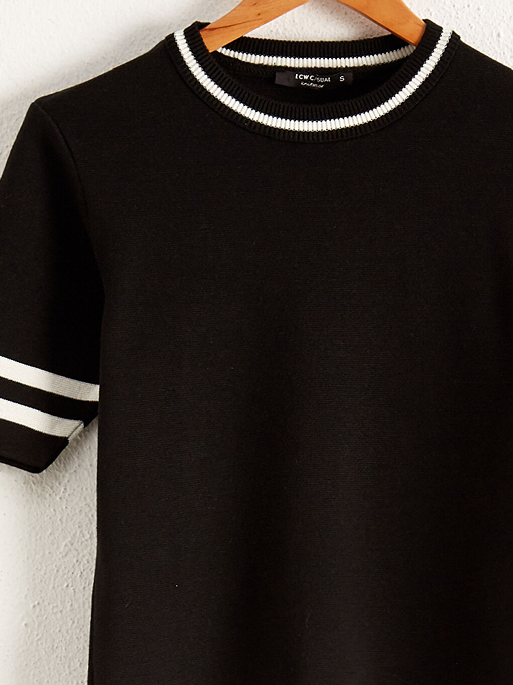 Pull-over en tricot à manches courtes-7