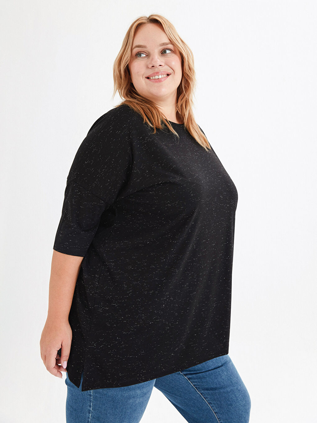 Футболка з круглим вирізом, з принтом, короткий рукав, для жінок-1