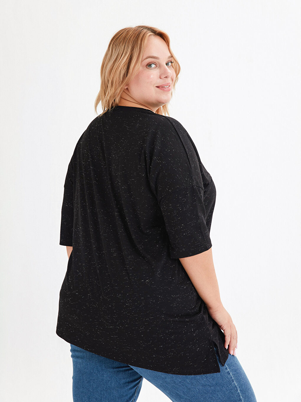 Футболка з круглим вирізом, з принтом, короткий рукав, для жінок-3