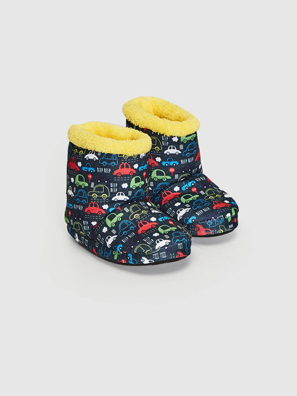 Antrasit Erkek Bebek Baskılı Ev Botu-1