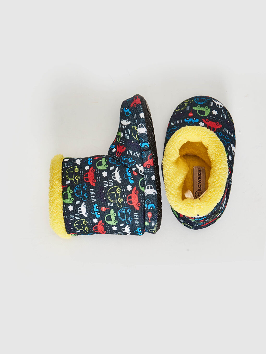 Antrasit Erkek Bebek Baskılı Ev Botu-2