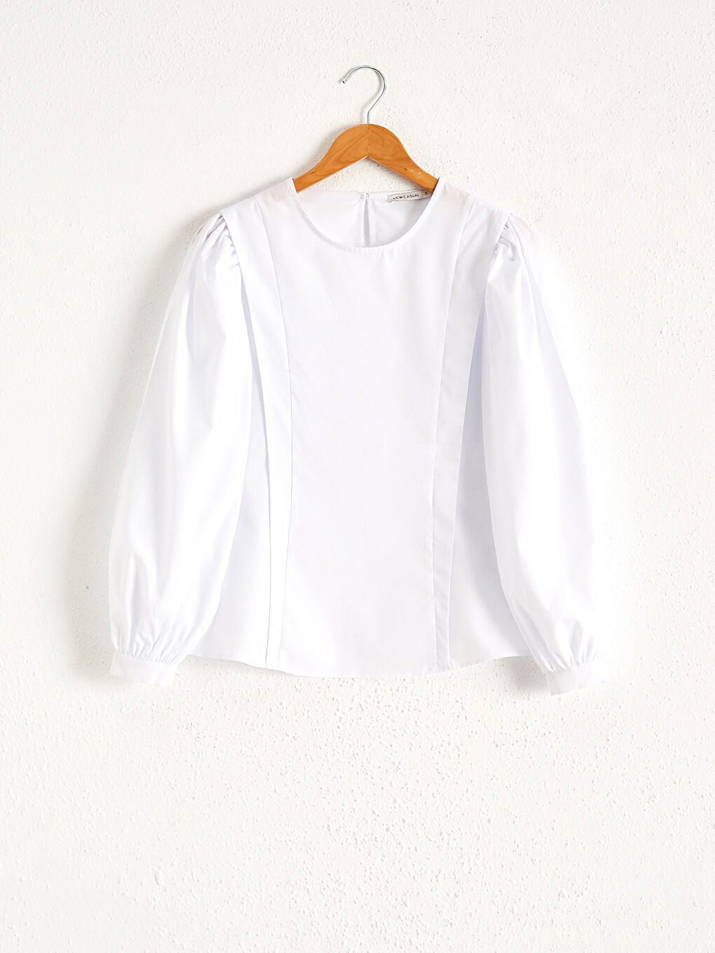 Beyaz Düz Poplin Bluz
