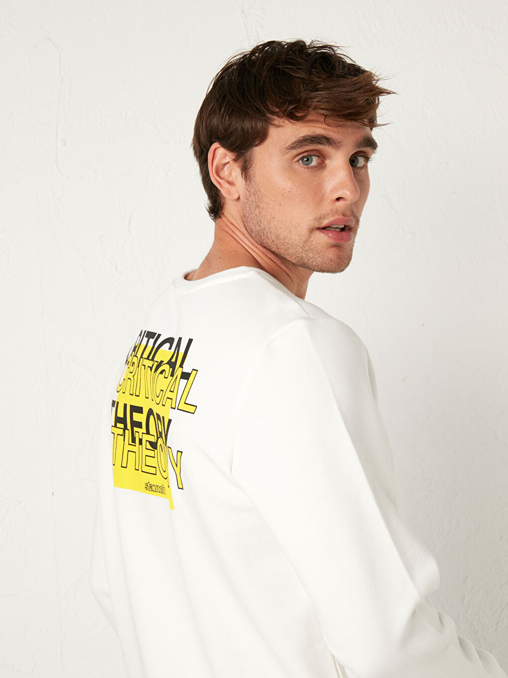 Crew Neck Printed Sweatshirt-1
