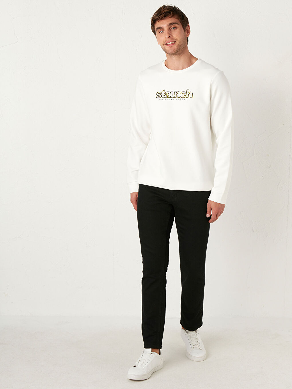 Crew Neck Printed Sweatshirt-2