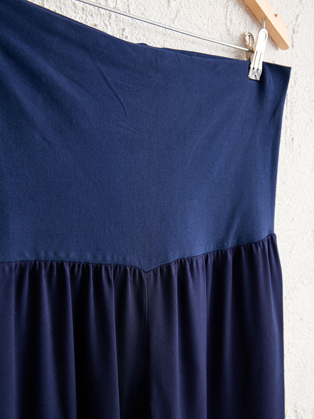 Lacivert Geniş Paça Hamile Pantolon-2