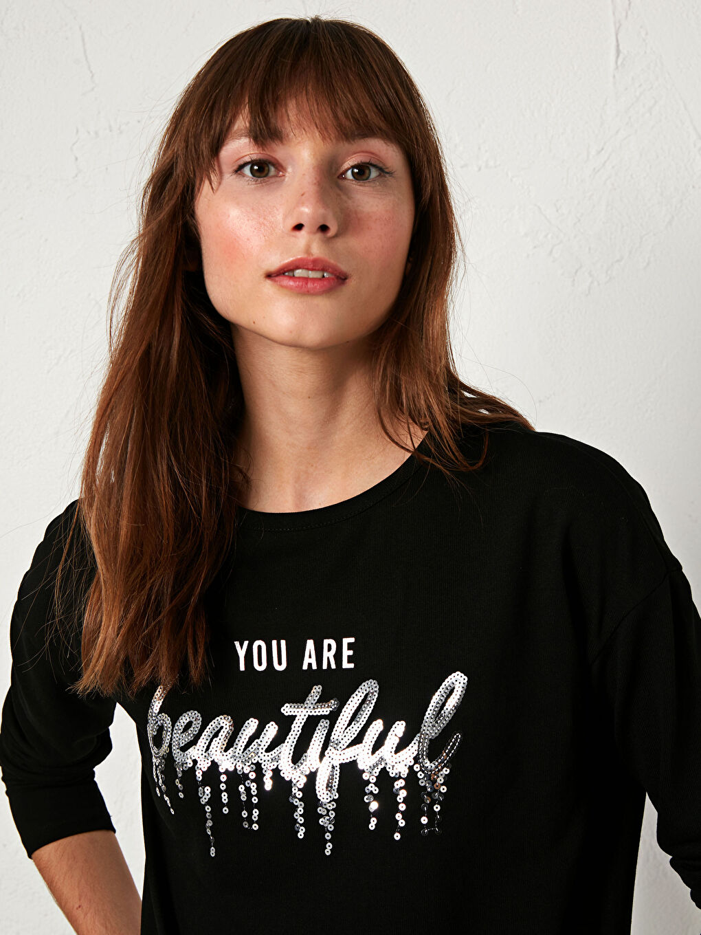 تيشيرت قطن مطبوع بشعار-1