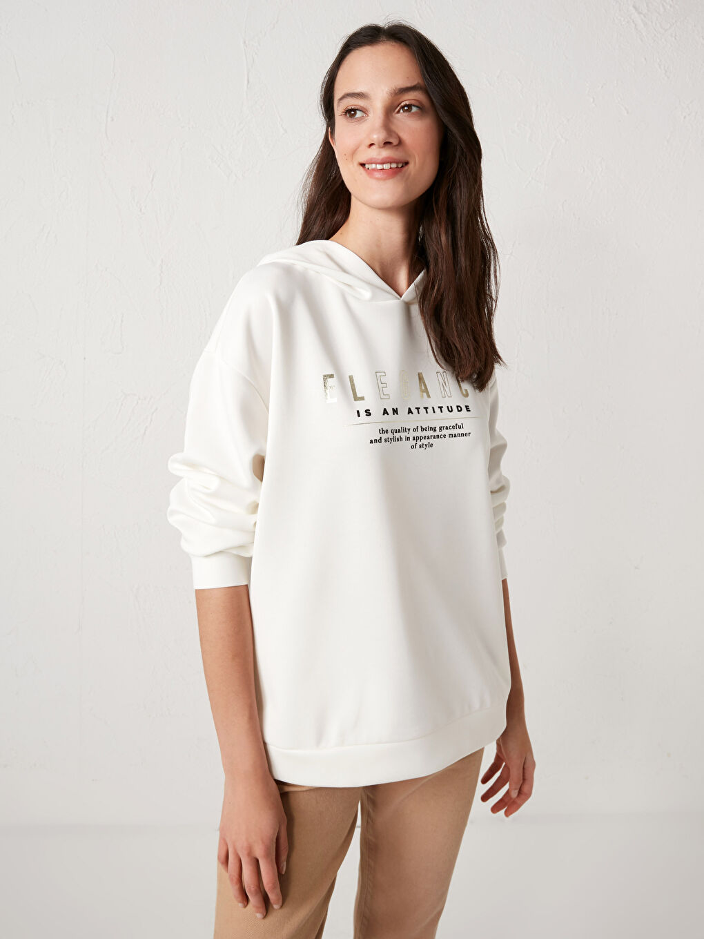 Sweat-Shirt à Capuche Imprimé avec Slogan-3