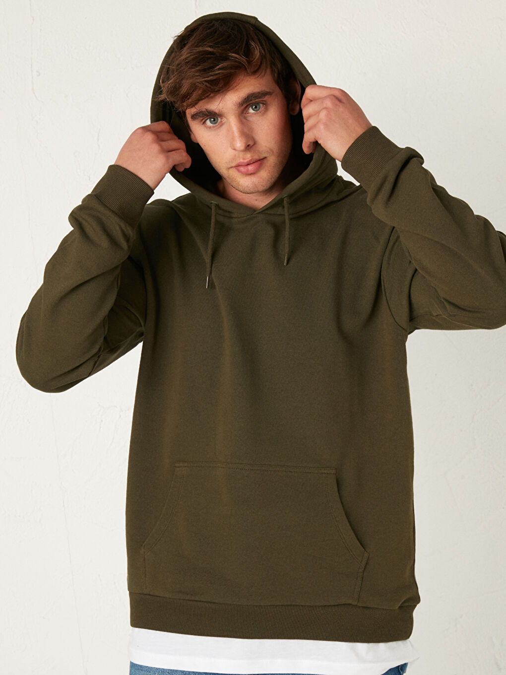 Мужское худи с длинным рукавом и принтом-1