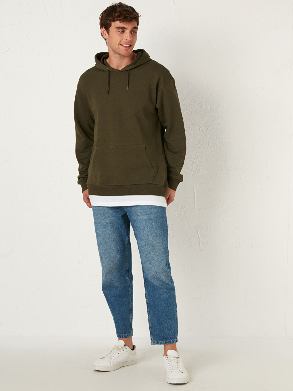 Мужское худи с длинным рукавом и принтом-2