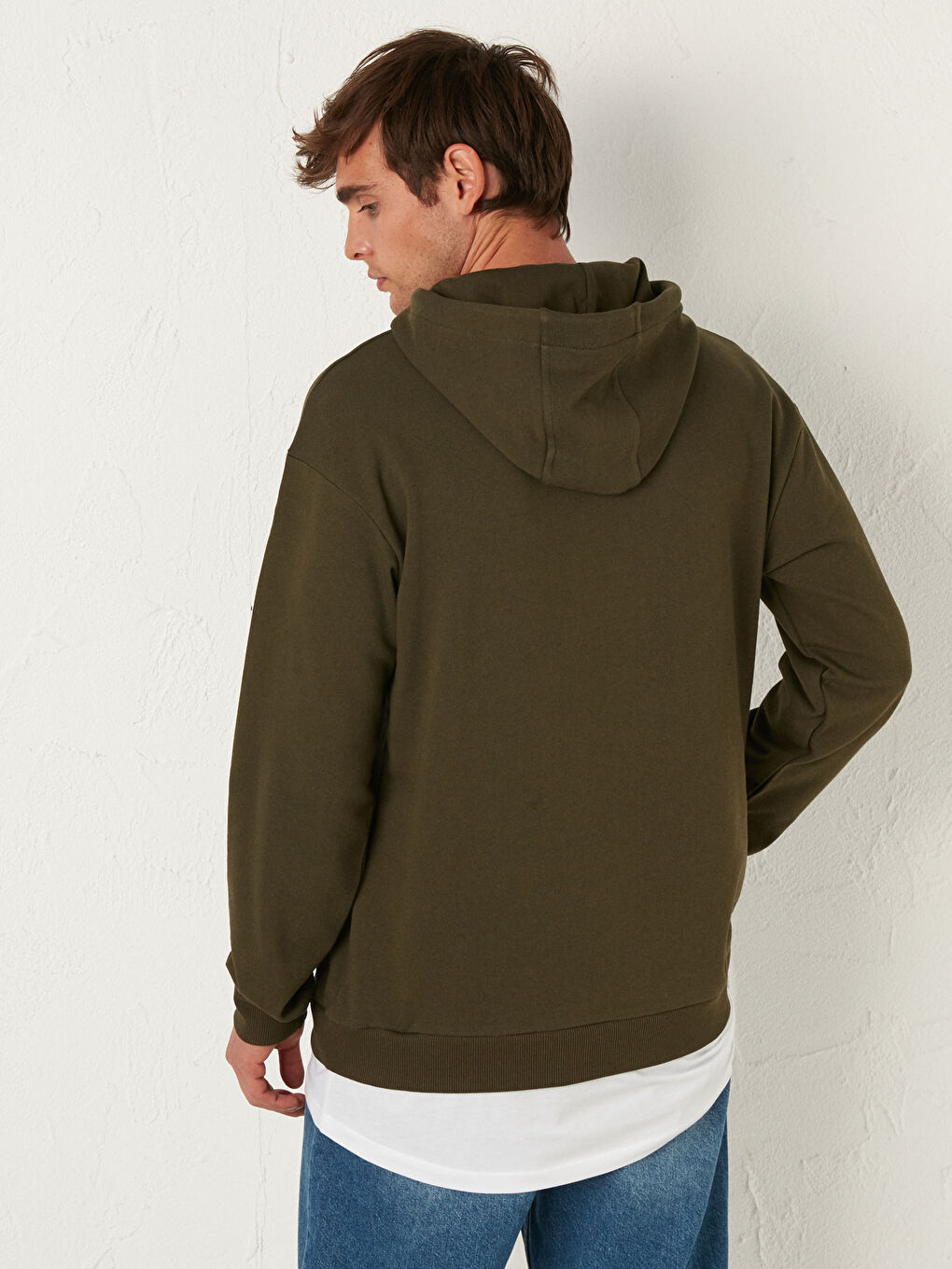 Мужское худи с длинным рукавом и принтом-3