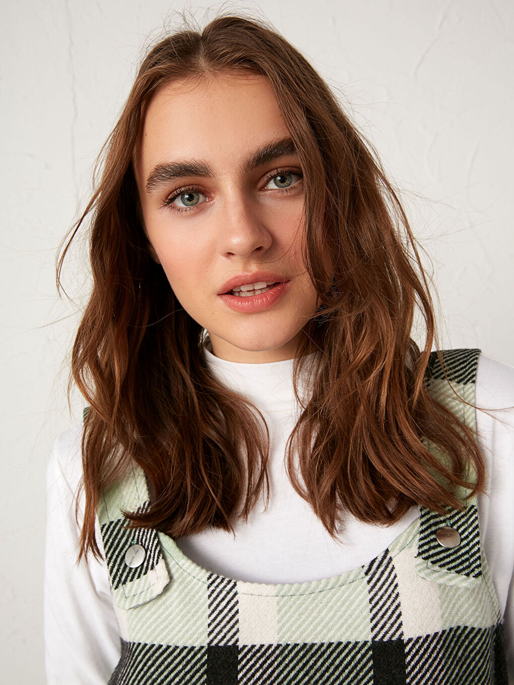 Клетчатое платье-комбинезон-4