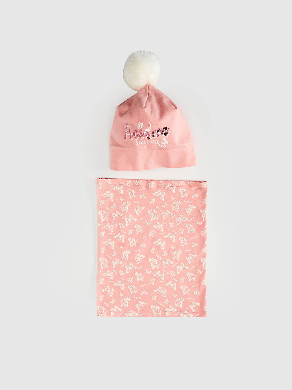 LCW ACCESSORIES Mädchen Strickmütze und Snood mit Bommel-Detail -0WGC36Z4-QZ3