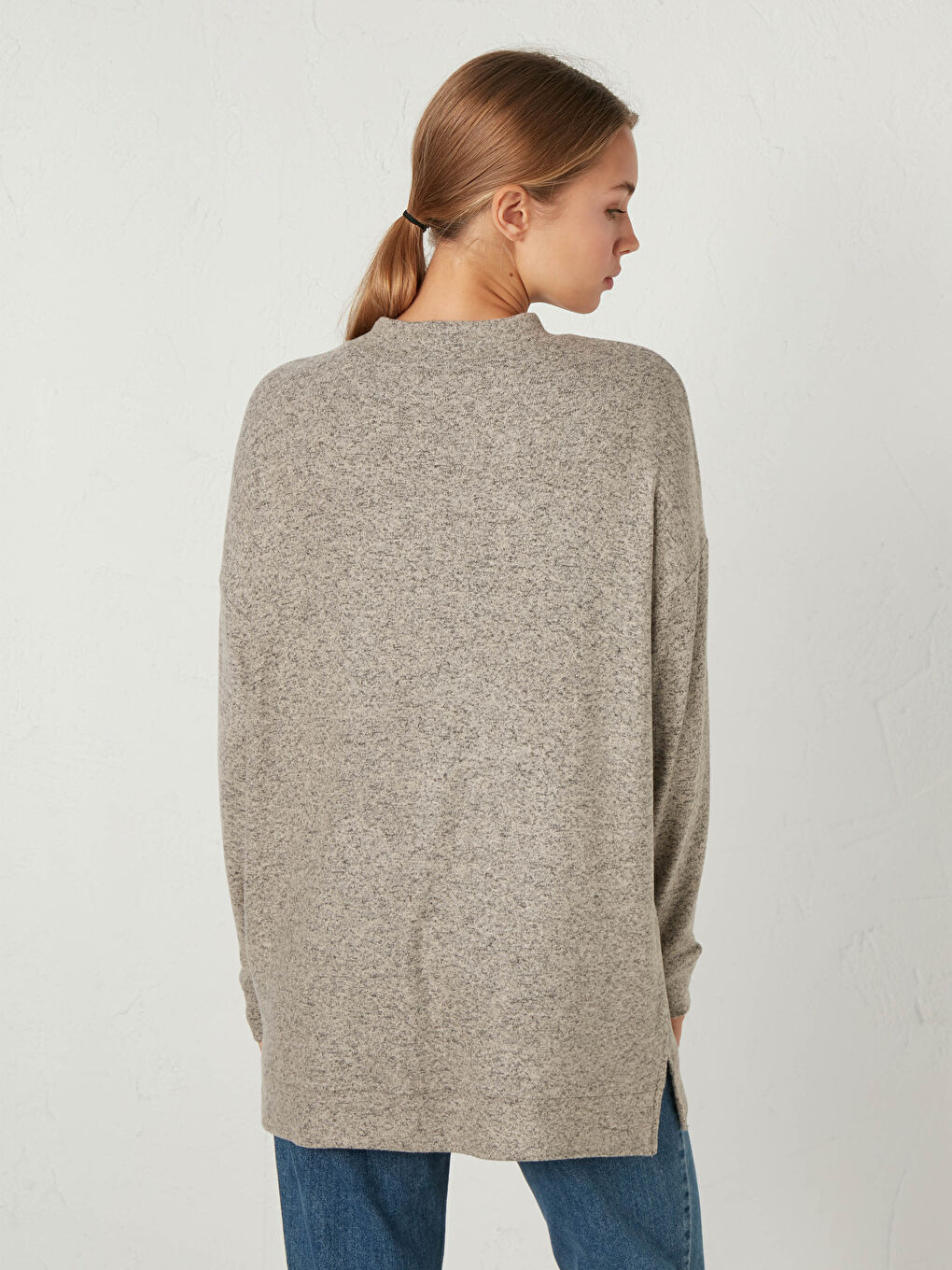 Textured Fabric Pearl Printed T-Shirt-5