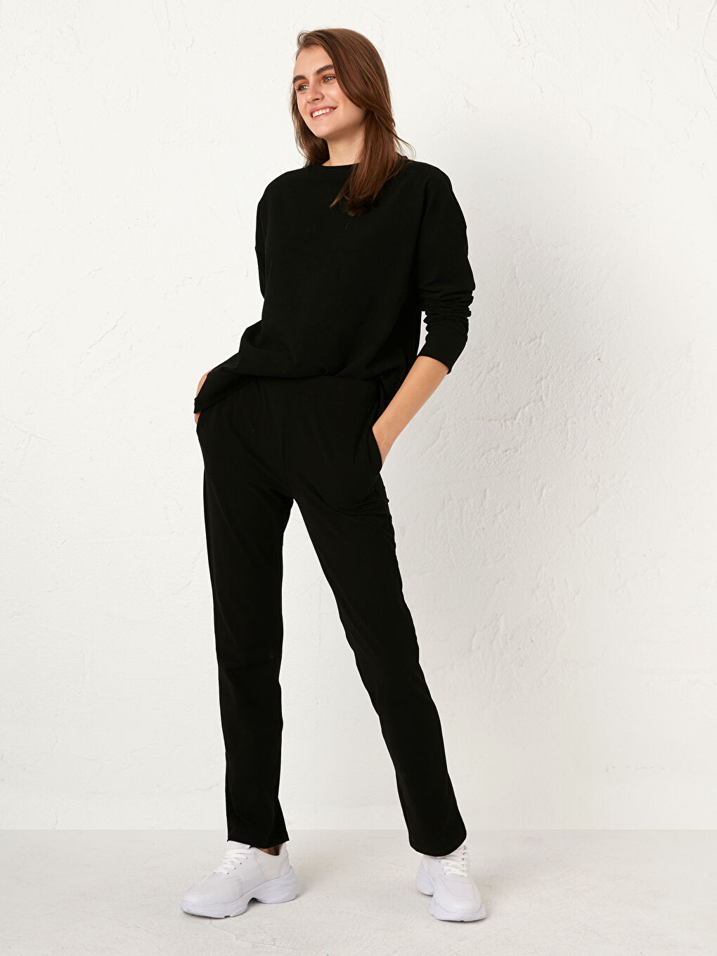 Брюки с эластичной резинкой на талии-7