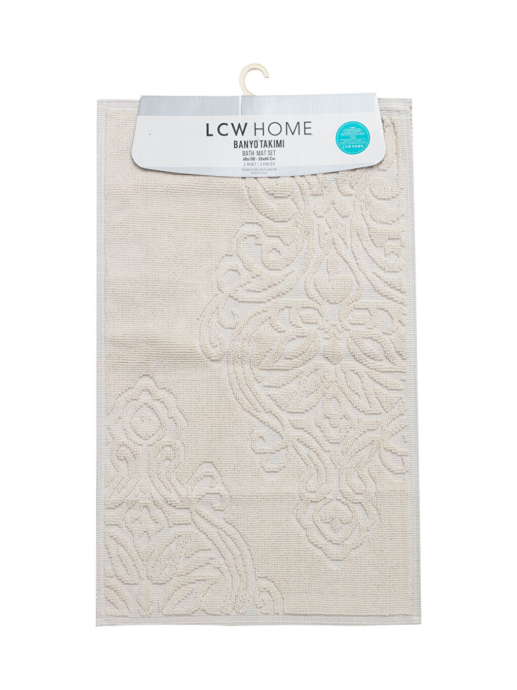 LCW HOME Patterned Bath Mat 2 Pack -0WGE10Z8-DFV