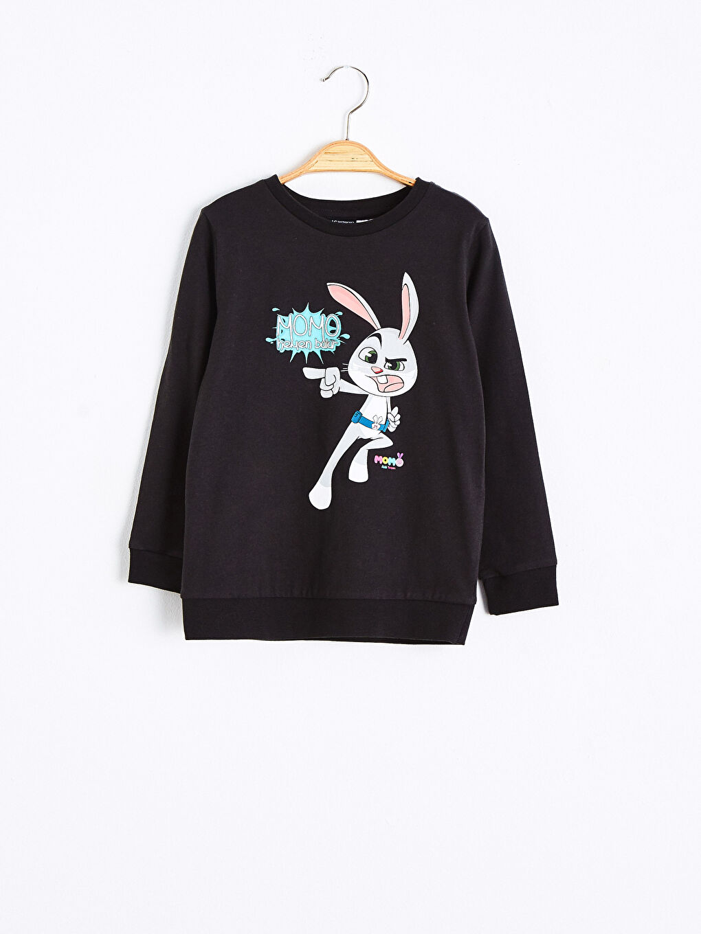 Erkek Çocuk Akıllı Tavşan Momo Baskılı Tişört