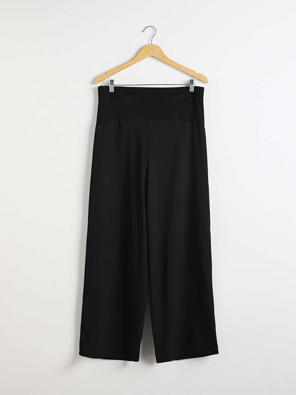 Siyah Geniş Paça Hamile Pantolon-1