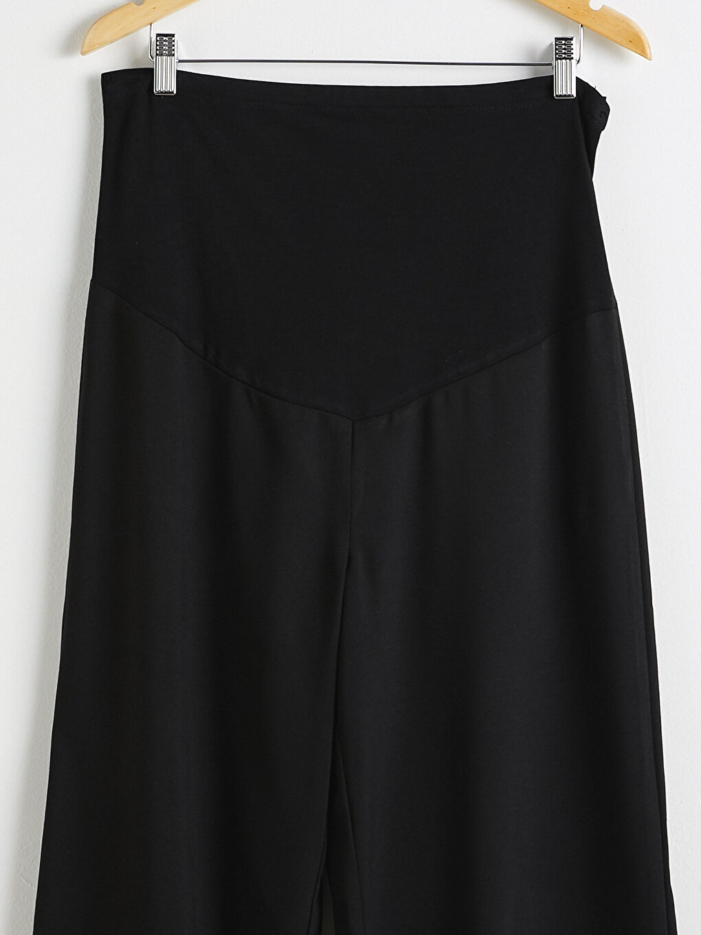 Siyah Geniş Paça Hamile Pantolon-2