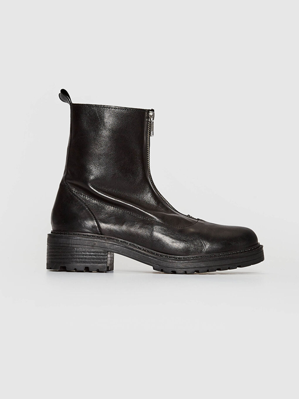 Женские ботинки на молнии из натуральной кожи-2